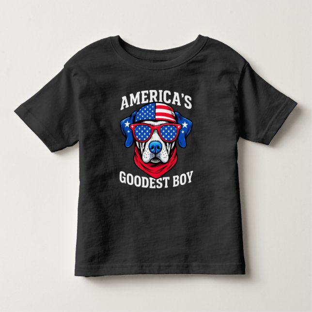 Camiseta De Bebé America’s Goodest Boy Dog (Anverso)