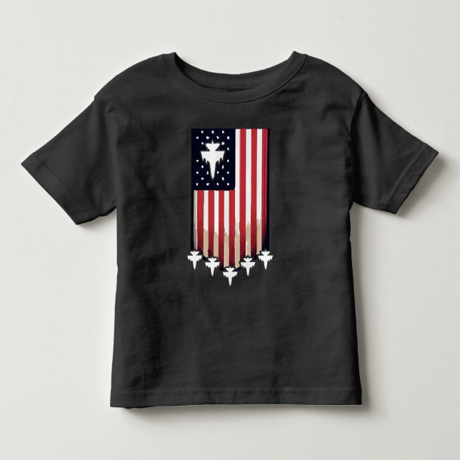 Camiseta De Bebé American Flag 4th of July-65079 (Anverso)