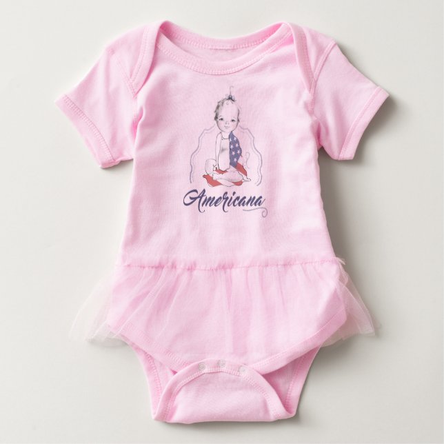 Camiseta De Bebé Americana Bodysuit Tutu II (Anverso)