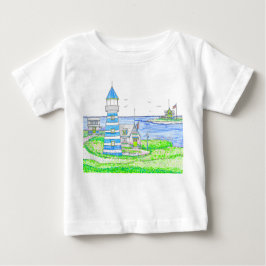 Camiseta De Bebé Americana Lighthouse Baby Tshirt