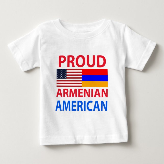 Camiseta De Bebé Americano armenio orgulloso (Anverso)