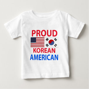 Camiseta De Bebé Americano coreano orgulloso