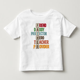 Camiseta De Bebé Amigo Papá Protector Héroe Maestro Proveedor