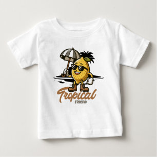Camiseta De Bebé Amigo Tropical - Mascota Cítrica