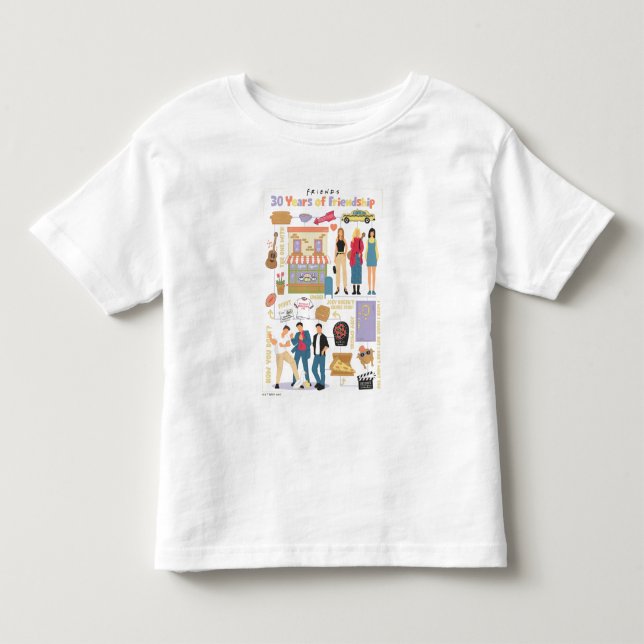 Camiseta De Bebé AMIGOS™ | 30 años de amistad (Anverso)