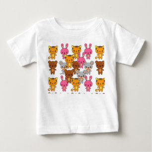 Camiseta De Bebé Amigos animales adorables