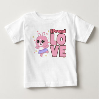 Camiseta De Bebé Amigos animales cortos y coloridos difunden amor