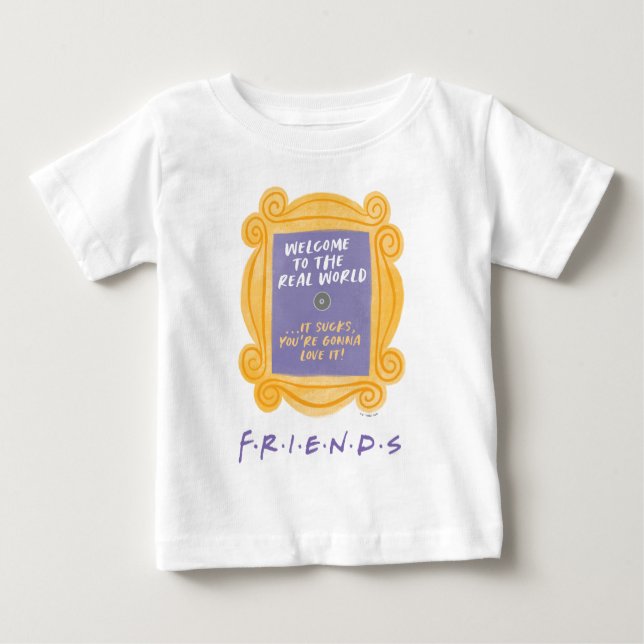 Camiseta De Bebé AMIGOS™ | Bienvenidos a la cita del mundo real (Anverso)