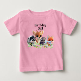 Camiseta De Bebé Amigos de Cute Woodland zorro zorrillo raccoon ven