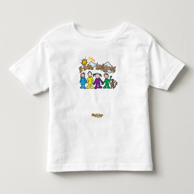 Camiseta De Bebé Amigos de Hola (personalizable!) (Anverso)