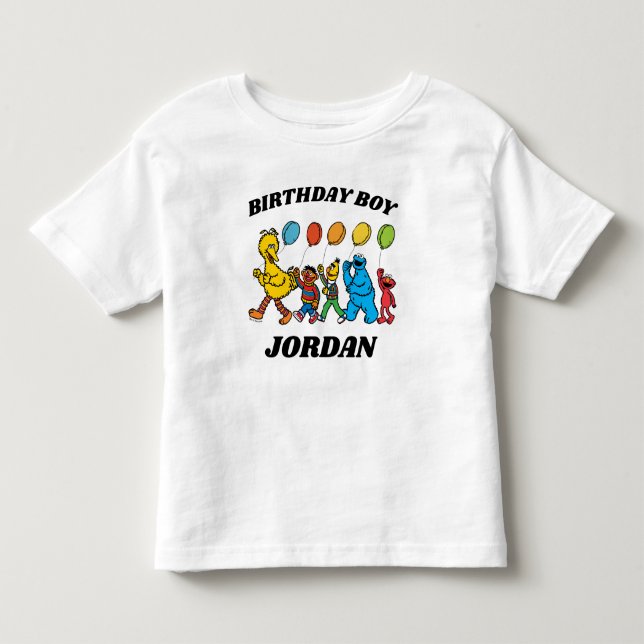 Camiseta De Bebé Amigos de la Calle Sésame | Cumpleaños del niño (Anverso)