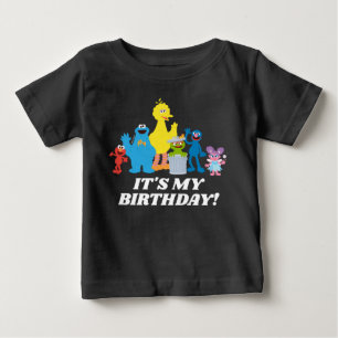 Camiseta De Bebé Amigos de la Calle Sésamo   Es mi cumpleaños