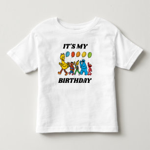 Camiseta De Bebé Amigos de la Calle Sésamo   Es mi cumpleaños