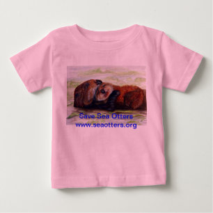 Camiseta De Bebé Amigos de la enredadera del bebé de la nutria de