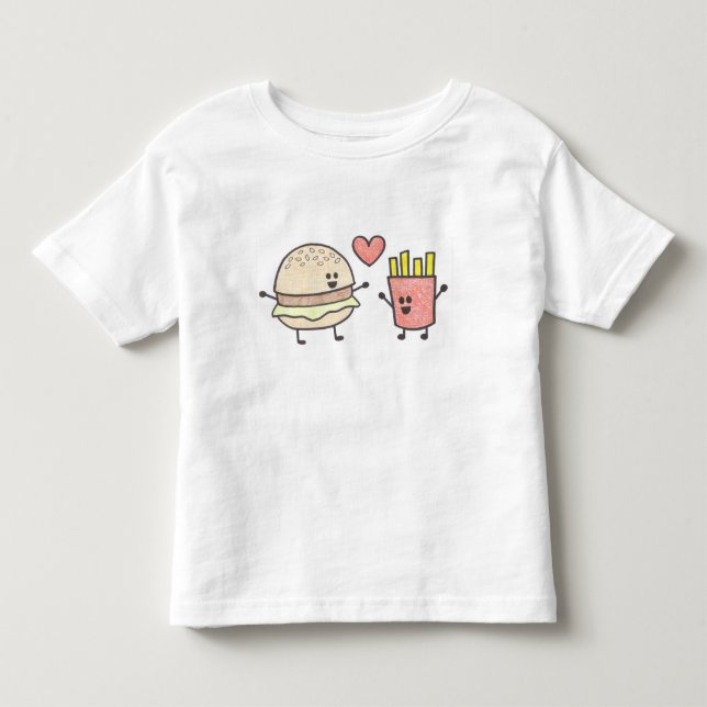 Camiseta De Bebé Amigos de los alimentos de preparación rápida (Anverso)
