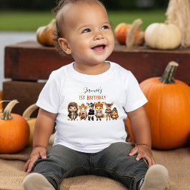 Camiseta De Bebé Amigos de otoño borran a los animales nombre de pr