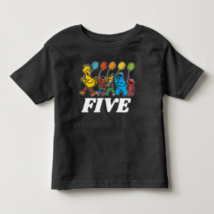 Camiseta De Bebé Amigos de Sesame Street Globos del quinto cumple