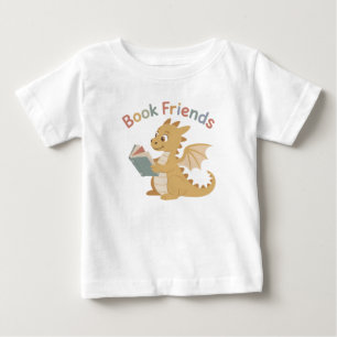 Camiseta De Bebé Amigos del libro caprichosos y lindos dragón bebé