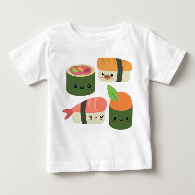 Camiseta De Bebé Amigos del sushi (Anverso)