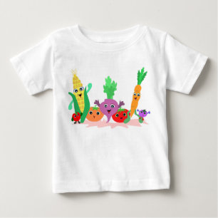 Camiseta De Bebé Amigos del Veggie para el mono del bebé