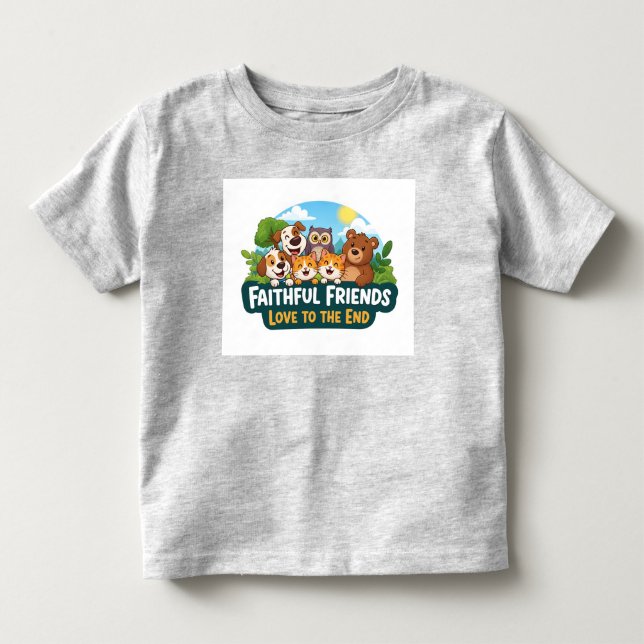 Camiseta De Bebé Amigos fieles: Amor al final (Anverso)