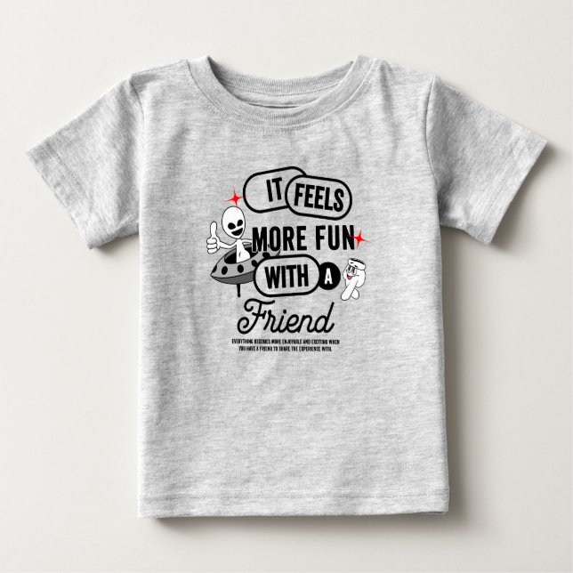 Camiseta De Bebé Amigos Galácticos Espacio | (Anverso)