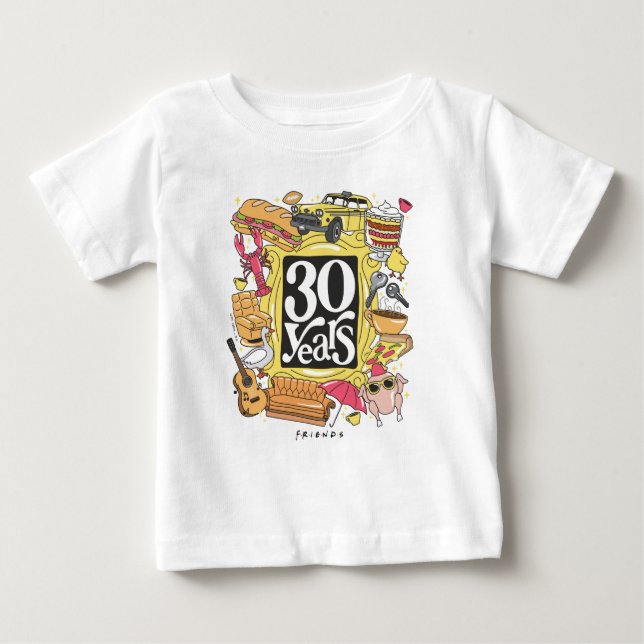 Camiseta De Bebé AMIGOS™ | Gráfico de 30 años (Anverso)