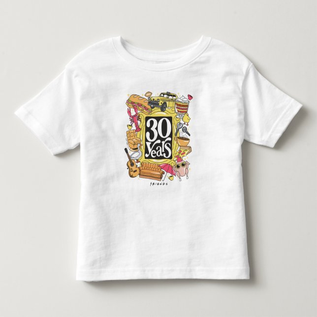 Camiseta De Bebé AMIGOS™ | Gráfico de 30 años (Anverso)