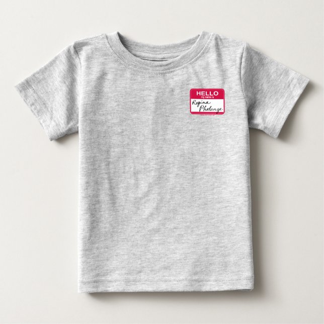 Camiseta De Bebé AMIGOS™ | Hola Mi nombre es Regina Phalange (Anverso)