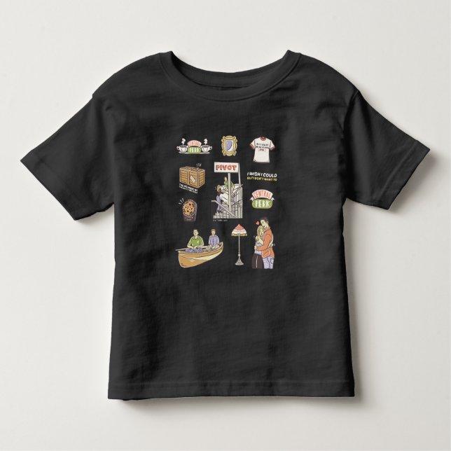 Camiseta De Bebé AMIGOS™ | Iconos Personalizados 2 (Anverso)