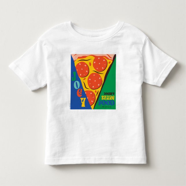 Camiseta De Bebé AMIGOS™ | Joey no comparte comida - Pizza Graphic (Anverso)