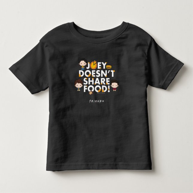 Camiseta De Bebé AMIGOS™ | Joey no comparte la teoría de la comida (Anverso)