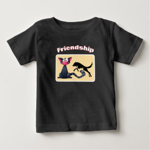 Camiseta De Bebé Amigos para siempre – Ropa de bebé para gato y zor