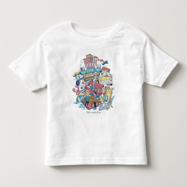 Camiseta De Bebé AMIGOS™ | Personalizado Collage (Anverso)