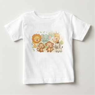 Camiseta De Bebé Amigos Sonrientes de la Sabana