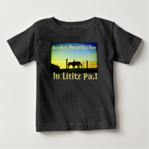 Camiseta De Bebé Amish Farms Lititz Pa. ¡Visita Lititz! Niños
