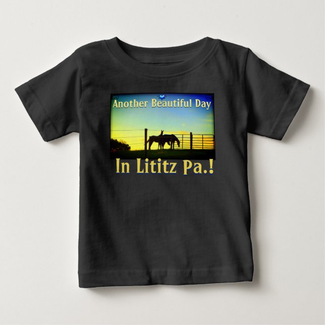 Camiseta De Bebé Amish Farms Lititz Pa. ¡Visita Lititz! Niños (Anverso)