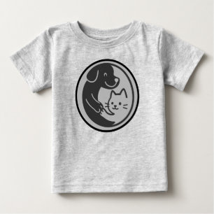 Camiseta De Bebé Amistad entre perros y gatos