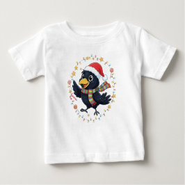 Camiseta De Bebé AMITA | Cheerful Crow - Holiday Lights