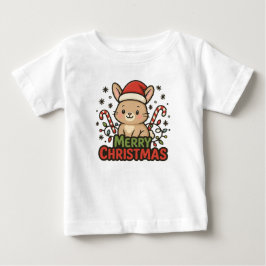 Camiseta De Bebé AMITA | Conejito Lindo Feliz Navidad
