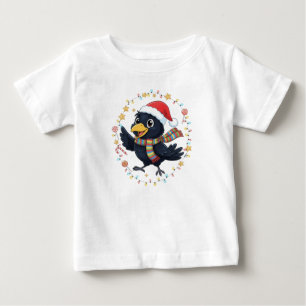 Camiseta De Bebé AMITA   Cuervo Alegre - Luces Navideñas
