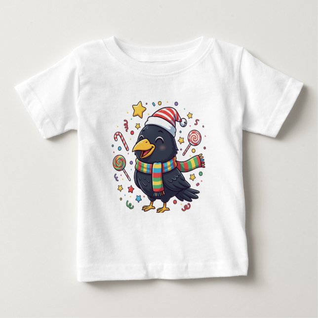 Camiseta De Bebé AMITA | Happy Crow - Candy Fun (Anverso)