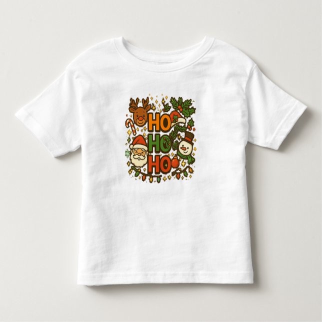 Camiseta De Bebé AMITA | HO HO HO Holiday Crew Tee (Anverso)