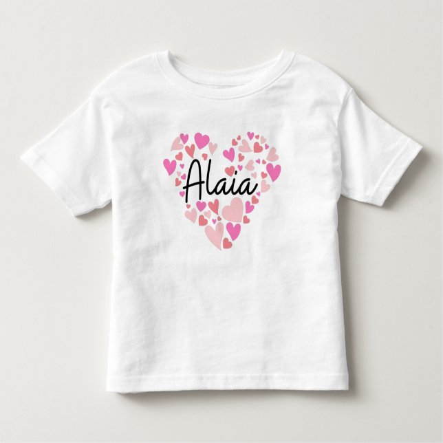 Camiseta De Bebé Amo a Alaia - corazones para Alaia (Anverso)