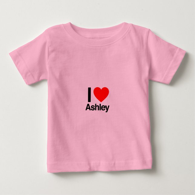 Camiseta De Bebé amo a ashley (Anverso)
