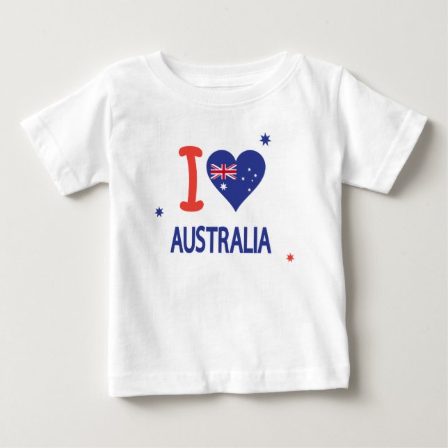 Camiseta De Bebé AMO A AUSTRALIA Feliz Día de Australia 26 de enero (Anverso)