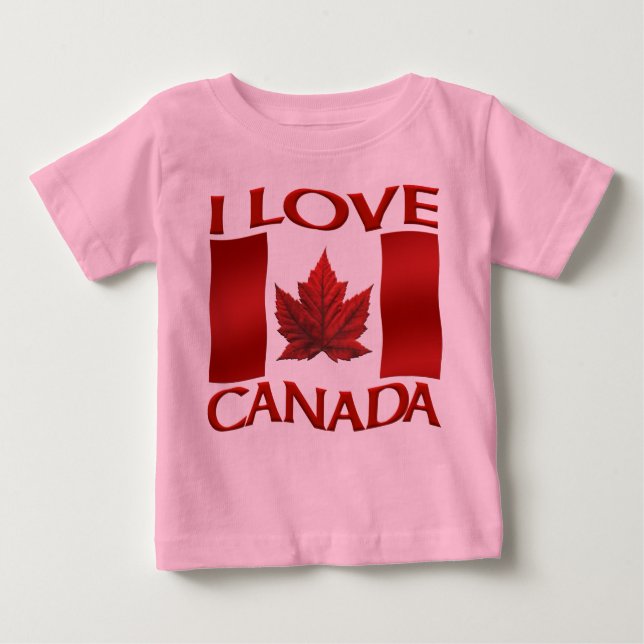 Camiseta De Bebé Amo a Canadá: Bebé-camiseta-Camisetas de Canadá (Anverso)