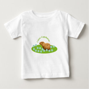 Camiseta De Bebé Amo a Capybaras