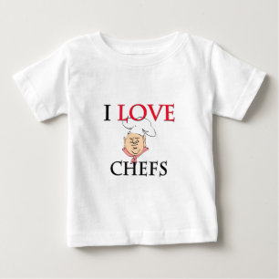 Camiseta De Bebé Amo a cocineros