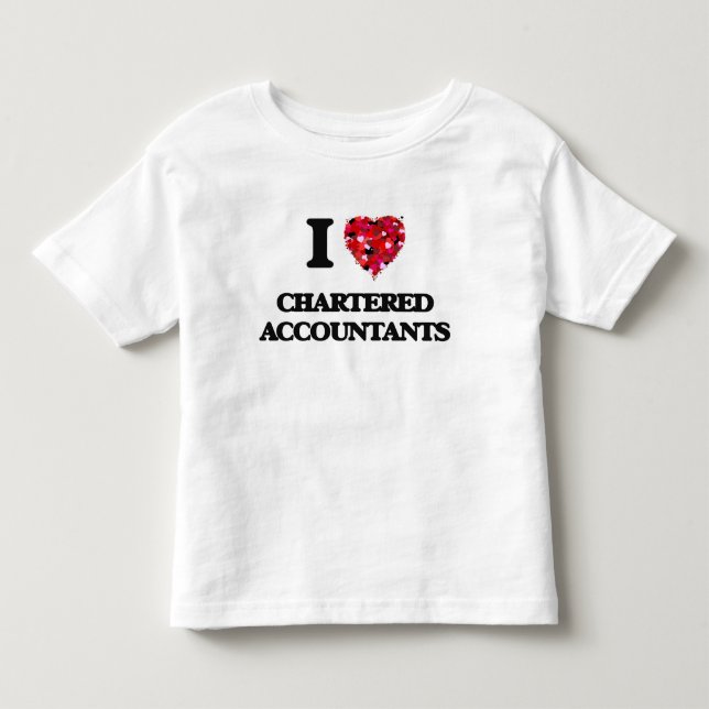 Camiseta De Bebé Amo a contables (Anverso)